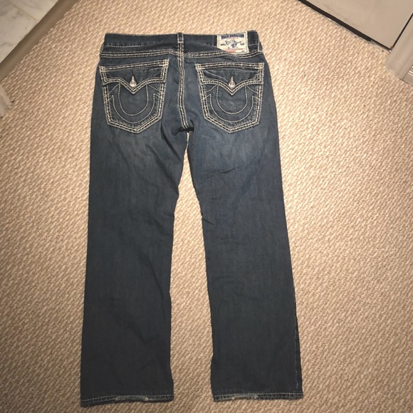 true religion baggy blue denim jeans - Picture 1 of 5